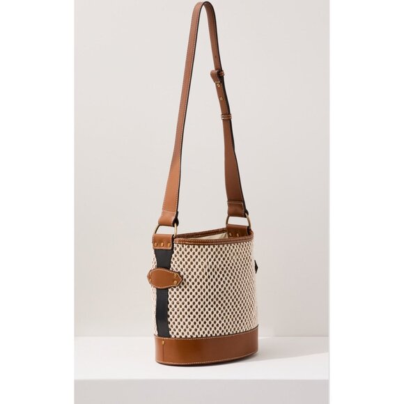 ISABEL MARANT Bayia Bucket Bag Natural Cognac Womens Size OS - Picture 1 of 16